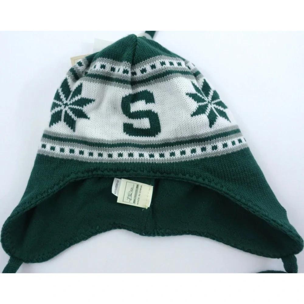 Michigan State Spartans Kids Unisex Beanie Trapper Hat Fits 4 and up